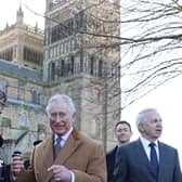 King Charles III, then Prince of Wales, visiting Durham in February 2018.