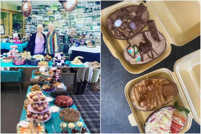 Pictures from previous coffee mornings and of the Easter Egg cheese cakes which helped raise more than £3,000