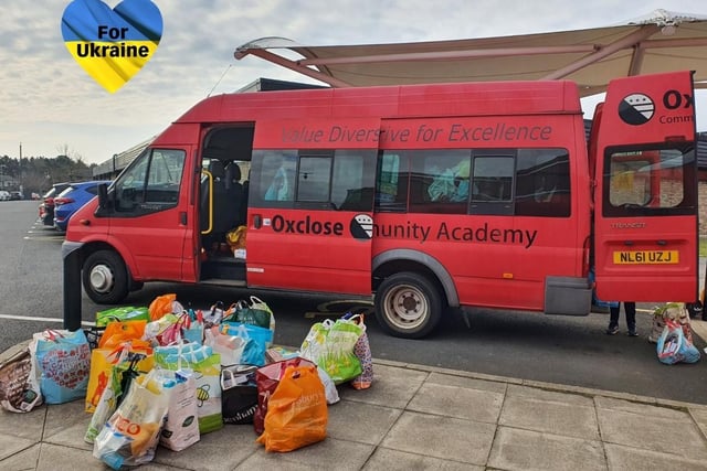 8 Minibus full
Oxclose Community Academy's minibus was "full to the brim" with donated items.