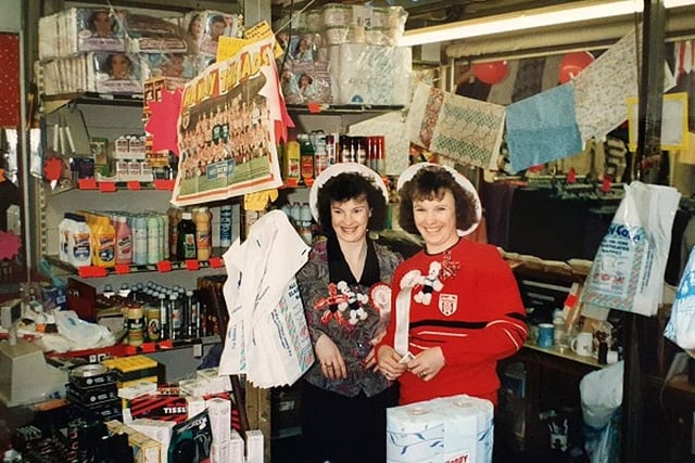 Posters, rosettes and shirts. They showed their passion for the Black Cats on this stall.