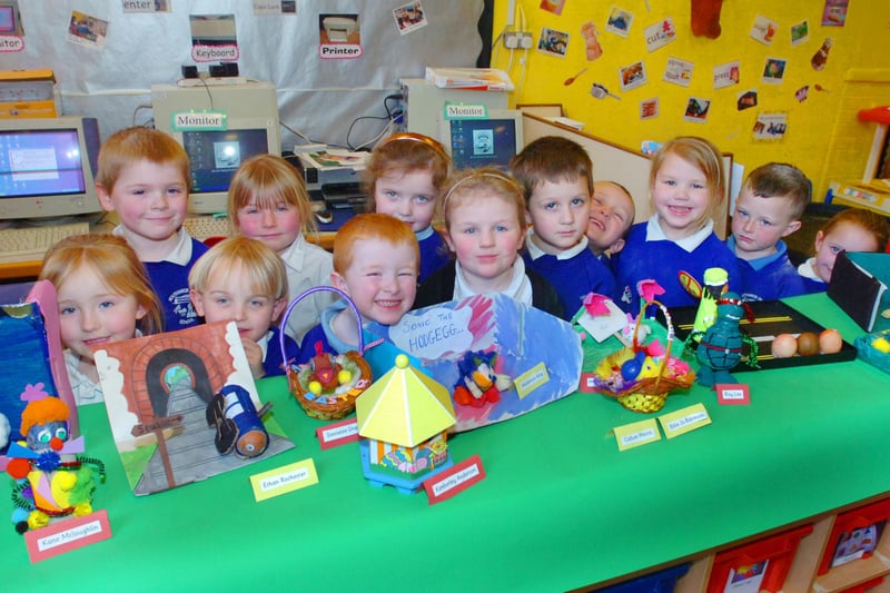 Children at Southwick Primary School who showed off their superb egg decorating skills in this 2008 scene.