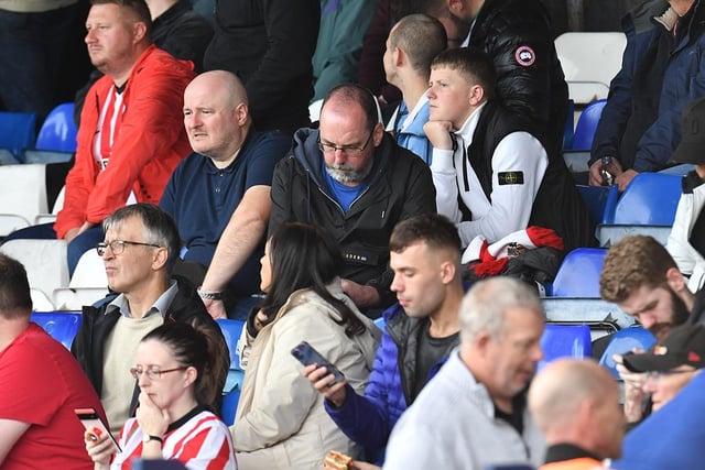 Sunderland fans during the Black Cats' 1-1 draw away to Luton Town at Kenilworth Road in the Championship.