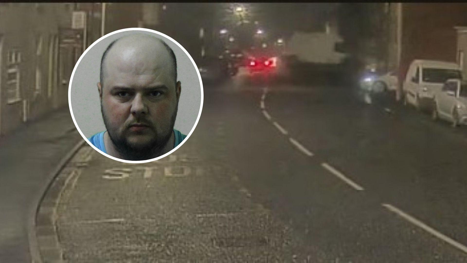 Transit Van Inset Watch moment drug driver smashes into a family home near Sunderland