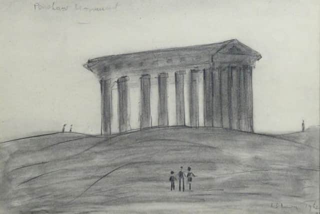 The Lowry sketch of Penshaw Monument had been expected to fetch between £20,000 and £30,000 at auction.