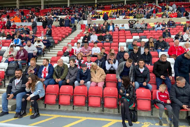 Sunderland fans at the Stadium of Light against Hull City