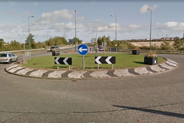 The collision happened at the roundabout between the A182 and A19 interchange near Murton and Cold Hesledon. Image copyright of Google.