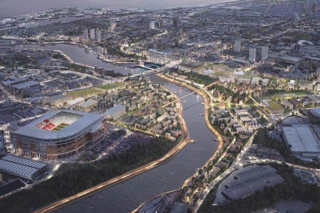 How Sunderland may look from the sky if the £100m Riverside Sunderland project is eventually approved.