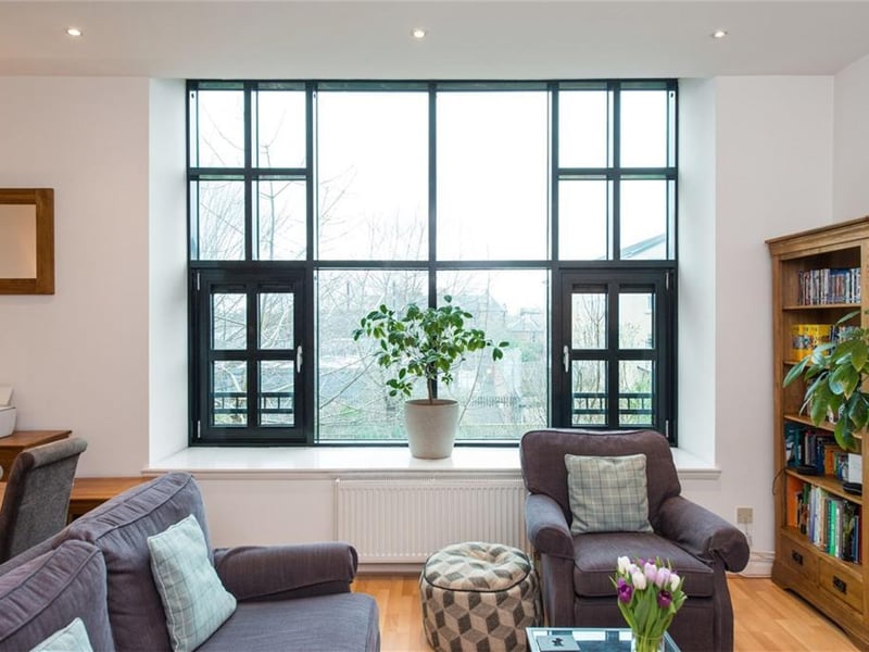 Living room with picture window.