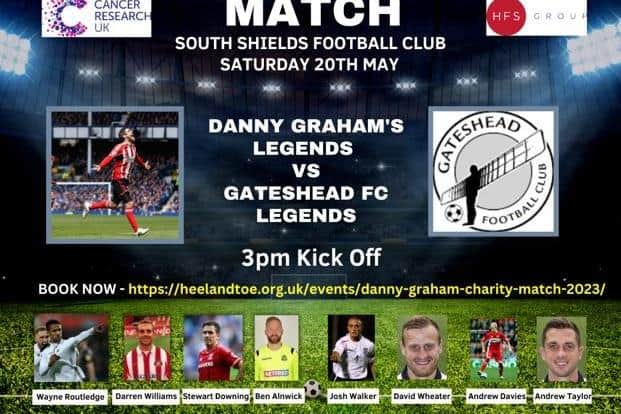 Former Sunderland AFC striker Danny Graham is organising a legends charity match which will take place at South Shields FC.