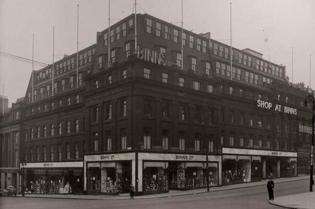 172-3 High Street West is the site of the former Binns store and where the blue plaque will be placed. Picture from Sunderland Antiquarians.