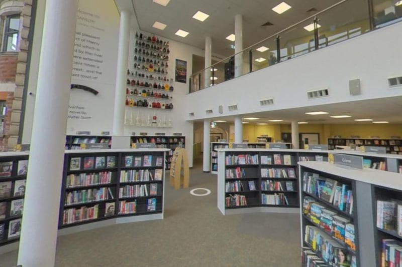 Inside the new £14m Danum Gallery, Library and Museum. The library