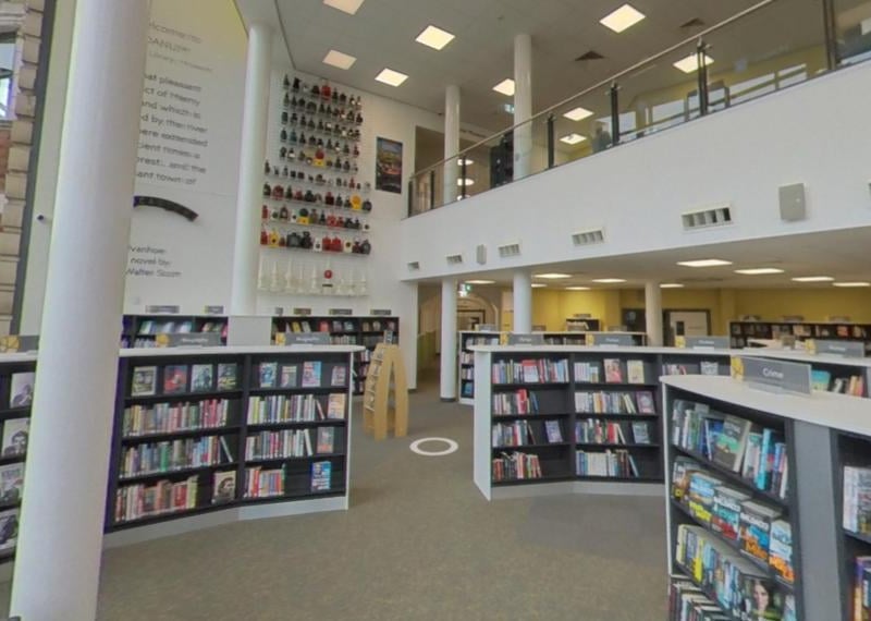 Inside the new £14m Danum Gallery, Library and Museum. The library