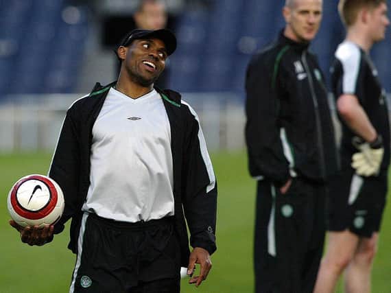 Former Celtic star Didier Agathe pictured during his playing days.