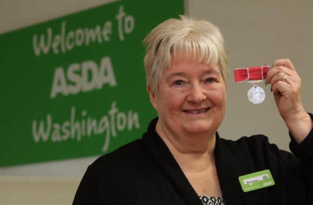 Maureen Wallwork with her British Empire Medal (BEM) that she received in 2017 for her services to charity.
