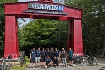 AFC Downhill players rode from Roker to Beamish and back again to raise money for Blossom Hill care home.