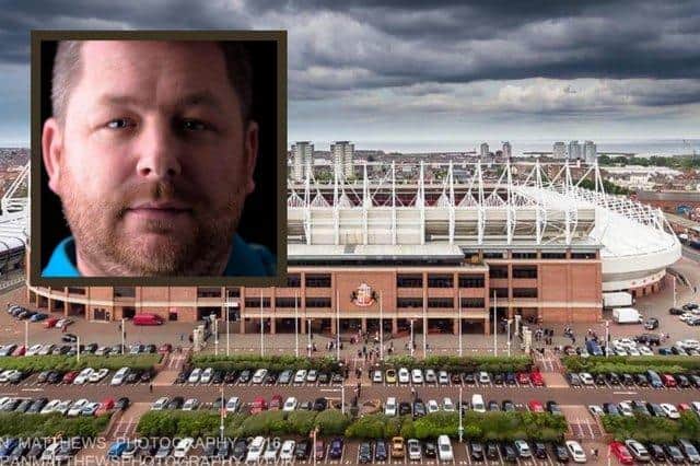 Dean Matthews and one of his stunning pictures of the Stadium of Light