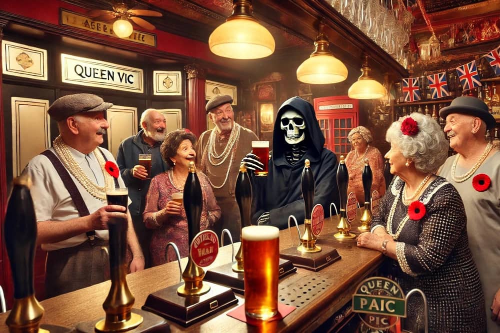 The Grim Reaper has been a regular at the Queen Vic for 40 years now.