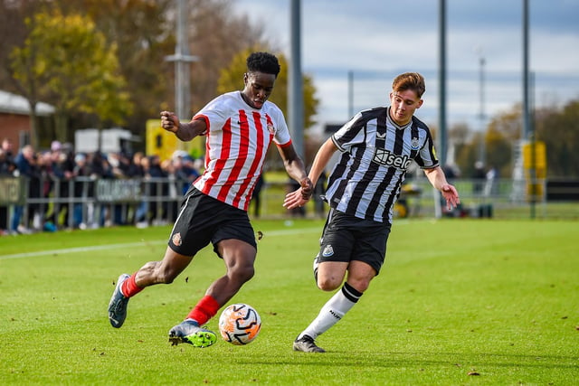 17-year-old attacker Trey Ogunsuyi played for Sunderland during pre-season against South Shields and is hugely talented. Liverpool were interested in the youngster recently but he was persuaded to stay at Sunderland and is being described amongst academy circles as Sunderland’s "best-kept secret”. (Brilliant photo courtesy of Ben Cuthbertson)