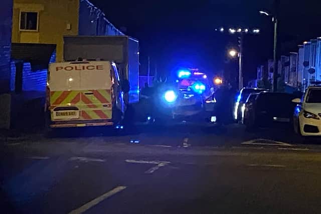 Two police officers have been taken to hospital following the crash