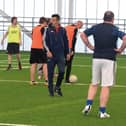 Julio Arca trains with Swan Lodge residents