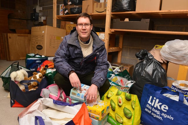 Rev Andrew Dowsett started a collection for vital items for Ukraine in March last year.