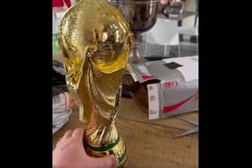 The replica World Cup after being returned to the Sunderland Fans' Museum.

Photograph: Michael Ganley