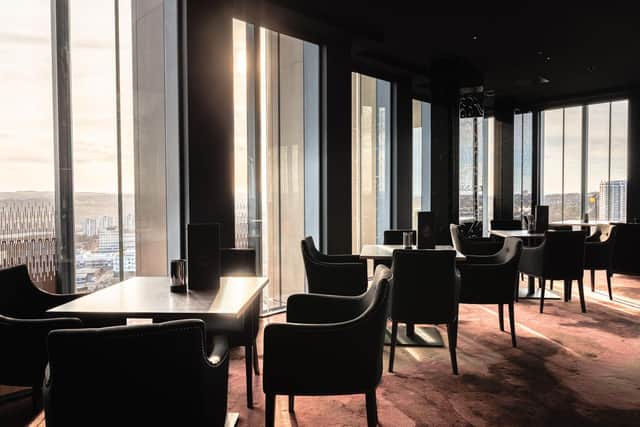 The restaurant is 26 floors up and is accessed via its own lift in the apartment block