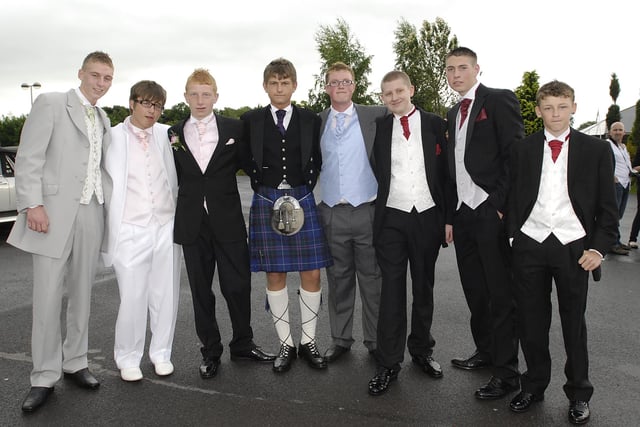 The boys are ready to have a great time at the 2009 prom.
