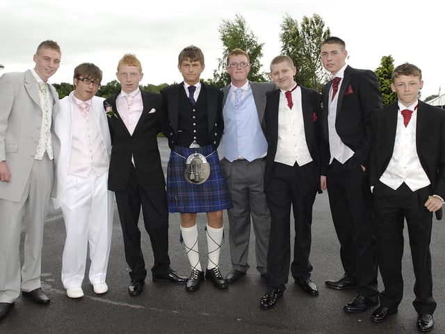 The boys are ready to have a great time at the 2009 prom.