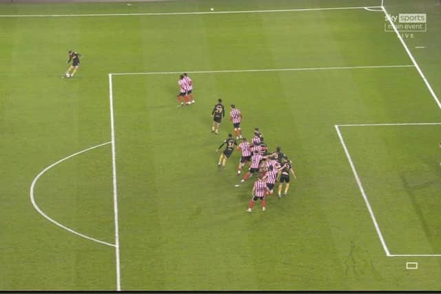Replays clearly show Sheffield United's goal should not have stood.