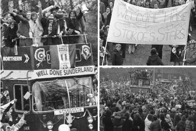 What a turnout. Hundreds of thousands of people watched the 1973 FA Cup parade.