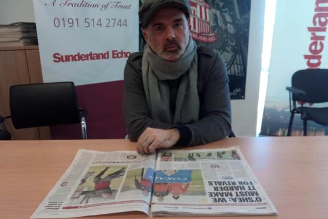 Former Sunderland winger Kieron Brady, pictured during a visit to the Sunderland Echo's offices in 2018, has spoken about his battle against alcohol.