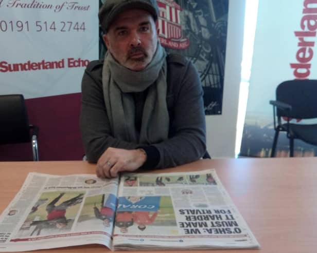 Former Sunderland winger Kieron Brady, pictured during a visit to the Sunderland Echo's offices in 2018.