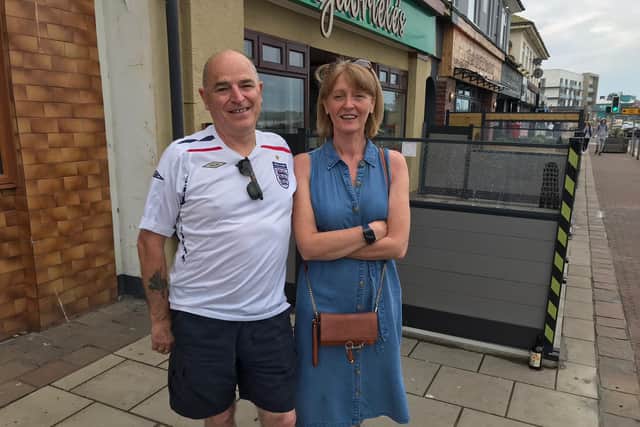 Norman and Michelle O'Brien are hoping for an England win.