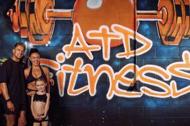 Andrea Dixon and her husband and daughter are looking for a new premises for ATD Fitness.
