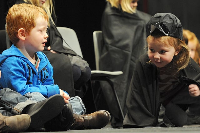 St Andrews Nursery pupils on stage in  2013