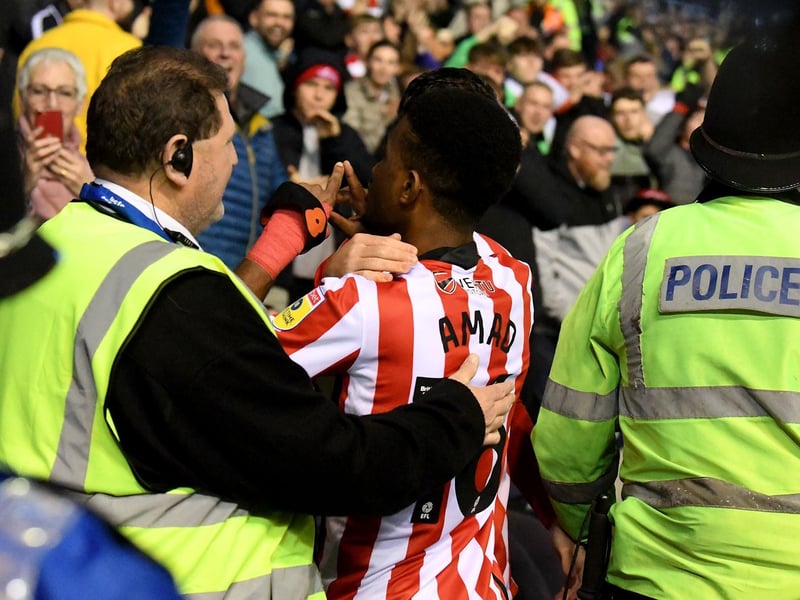 Passionate Sunderland fans cheer the Black Cats on away from home at Birmingham City.