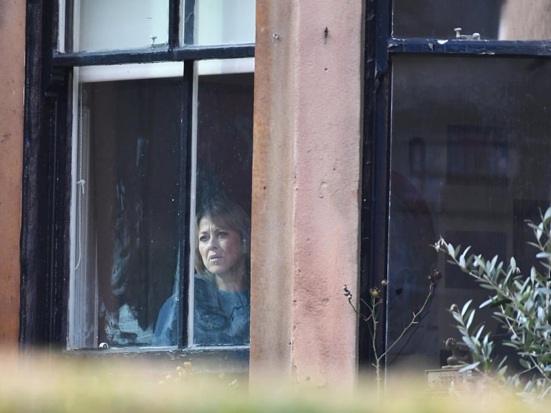 Nicola Walker on set for Annika on Cowan Street