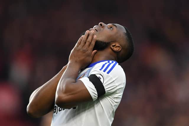 MIDDLESBROUGH, ENGLAND - APRIL 26:  Victor Anichebe of Sunderland looks on during the Premier League match between Middlesbrough and Sunderland at the Riverside Stadium on April 26, 2017 in Middlesbrough, England.  (Photo by Laurence Griffiths/Getty Images)