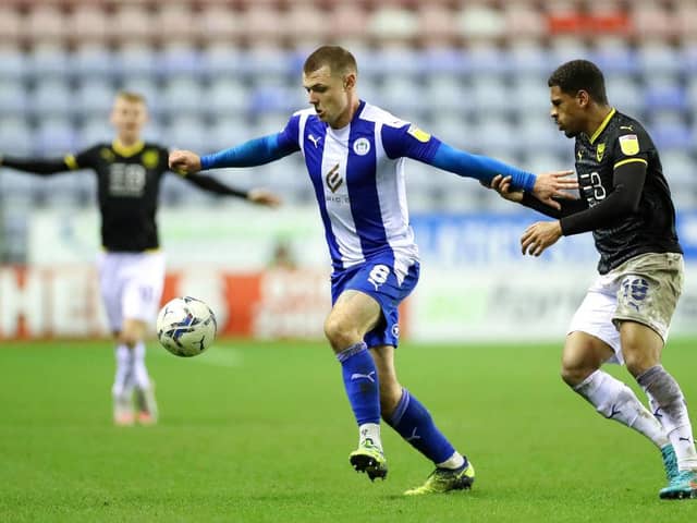 Max Power playing for Wigan Athletic.