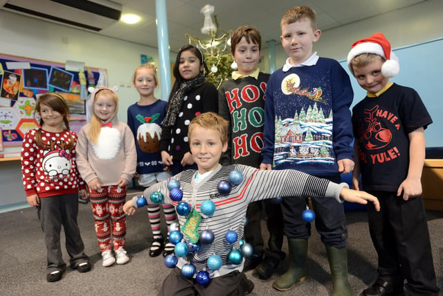 Pupils at Hudson Road Primary School in their Christmas jumpers in 2013. Wear your festive ganzie with pride on Christmas Jumper Day on December 9.