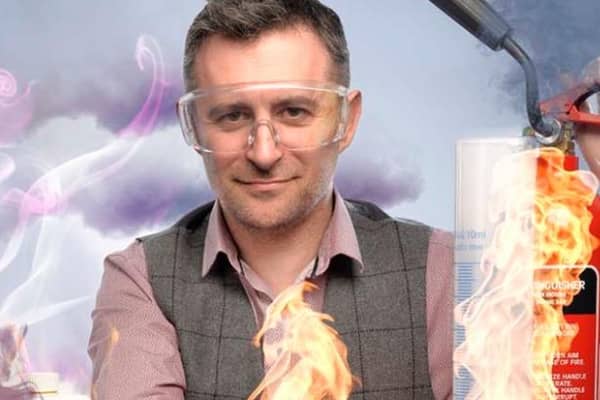 Mark Thompson’s show will prove that science is definitely not boring and will carry out live experiments to prove it.