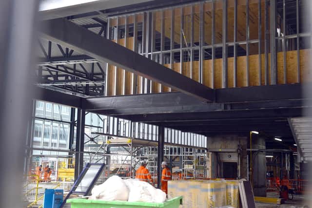 Works continue on the new Sunderland Train Station.