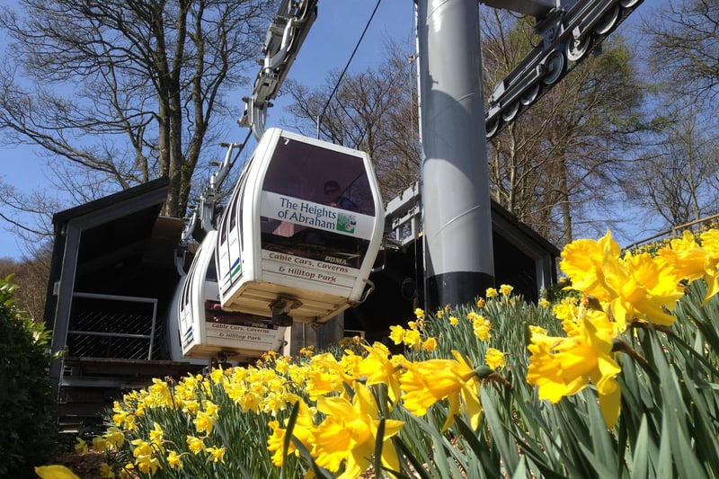 Cable cars will be running from April 12 to the Heights of Abraham where outdoor areas will be open for families wishing to spend the day exploring the 60-acre estate.