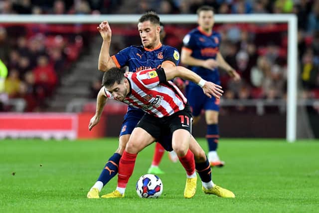 Lynden Gooch playing for Sunderland against Blackpool. Picture by FRANK REID