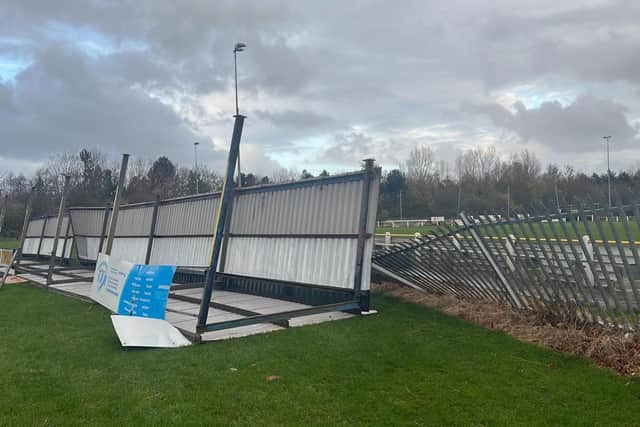 The damage caused by Storm Arwen at Boldon CA