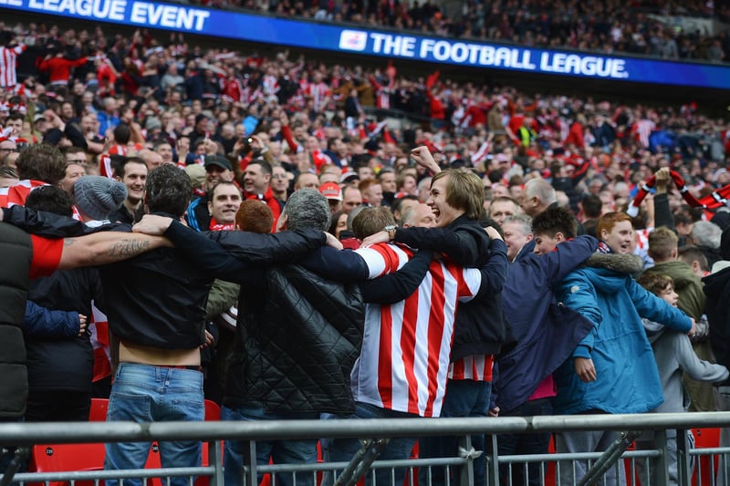 Sunderland lost the Capital One Cup final 3-1 to Manchester City in March 2014 after taking an early lead through Fabio Borini in front of around 30,000 Wearsiders at Wembley.