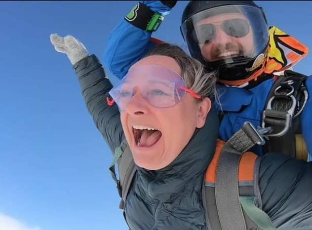 Lisa Dove Wartson was one of the runners to jump from the plane.