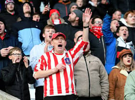 Sunderland fans in action at the Stadium of Light during the game against Blackburn Rovers in the Championship earlier this season.