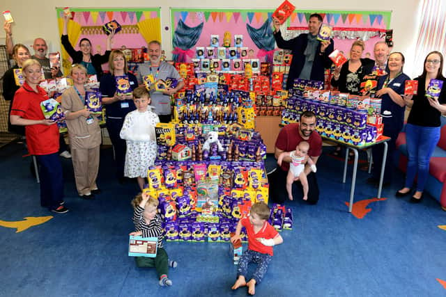 A delivery of eggs to Sunderland Royal Hospital during an earlier Easter egg appeal.